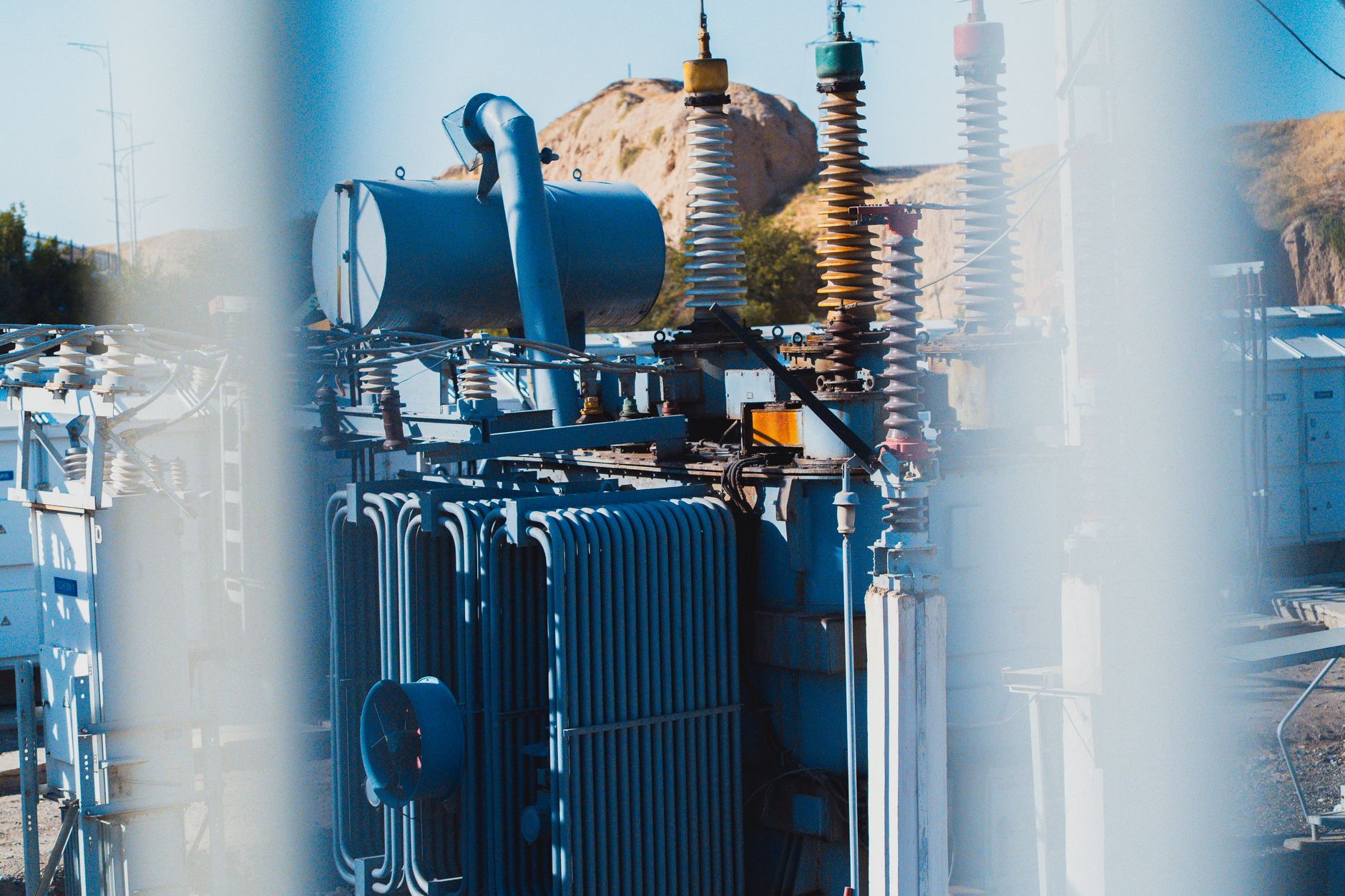 Heavy electrical equipment on an industrial site